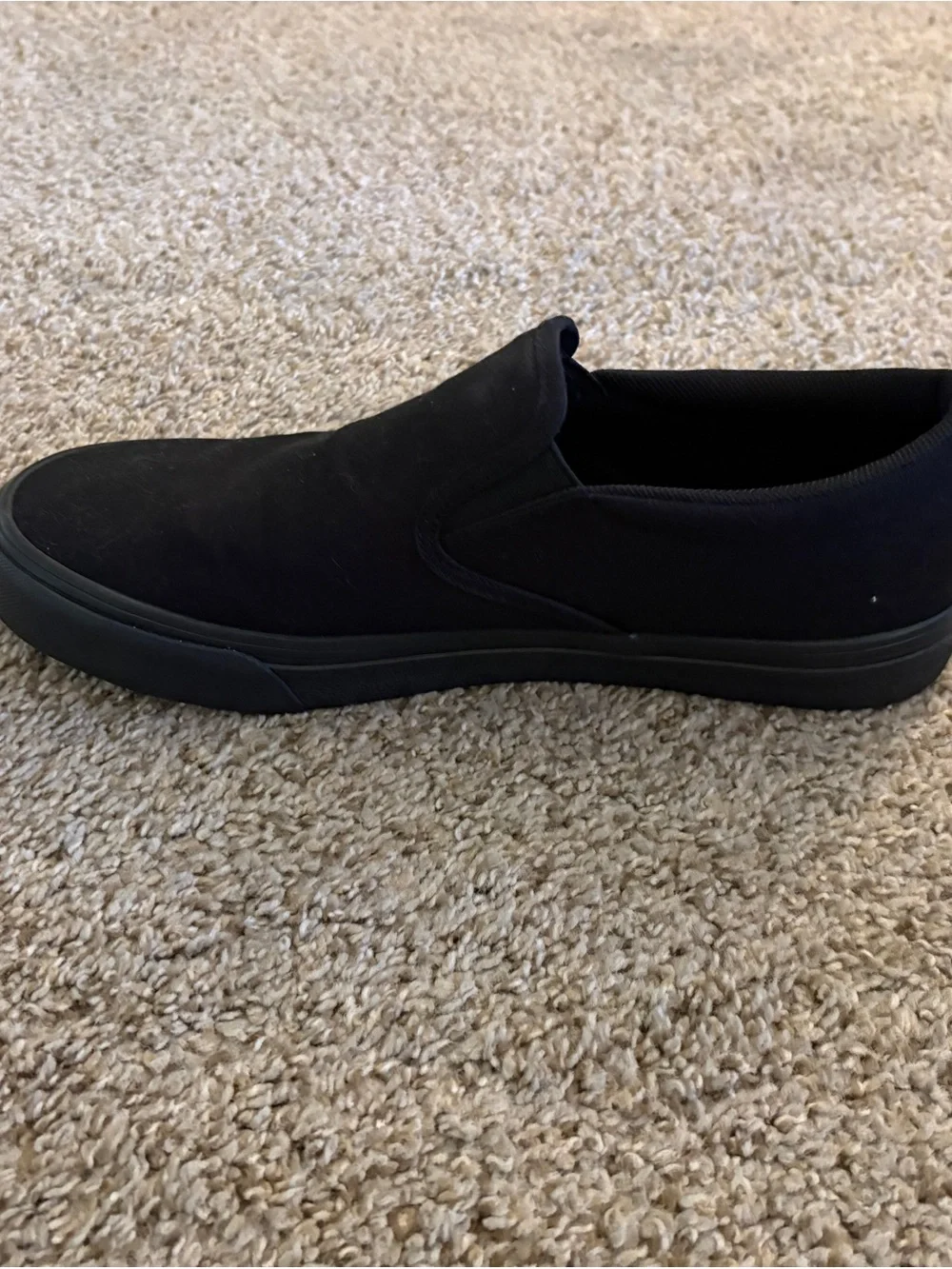 No Boundaries Black Slip-On Canvas Loafers